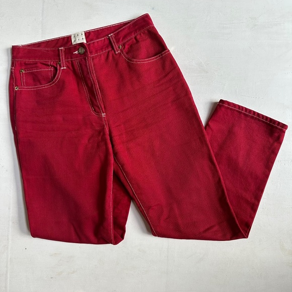 TRADEMARK Red Women's Straight Leg Jeans - Picture 1 of 9